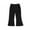 Black, variant on BXINGOHAI Children Girls Pants High Waisted Flare Pant Solid Color Full Length Bell Bottoms Trendy Lightweight Smooth Trousers Sale Black,90