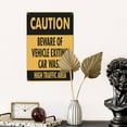 thumbnail image 4 of Caution Beware Of Vehicle Exiting Car Wash Sign Tin Sign Warning Metal Sign Vintage Sign Wall Decor for Home Farm Bar Coffee Shop Club Decoration 8x12 Inch, 4 of 7