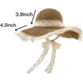thumbnail image 6 of YooGuoGuo Women Sun Hat Wide Brim Straw Hat with Lace Ribbon Packable Floppy Summer Beach Cap Elegant Cottagecore Accessories, 6 of 6