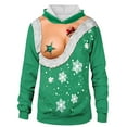 thumbnail image 4 of Pntutb Blusa con capucha de manga larga con estampado navideño divertido informal para mujer Tops para parejas Liquidación Pntutb Pntutb-4485, 4 of 5