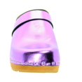 thumbnail image 4 of BJORK Maja Open Back Wood Leather Clogs (Magenta Metallic - EU37), 4 of 8