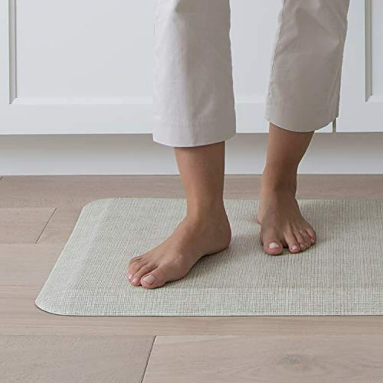 NewLife by GelPro Designer Comfort Kitchen Floor Mat 20x72 Tweed Antique  White 