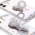 thumbnail image 4 of for iPhone 11 Diamond Glitter Case Mirror Makeup Cute for Girls Women Protective Cover with Bling Crystal Rhinestone Ring Holder Finger Grip Stand Kickstand Case for iPhone 11 Silver, 4 of 6