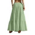 thumbnail image 2 of Maplenight Skirts for Women Drawstring Elastic Waist Flowy Flared Ruffle Maxi Skirts,Sizes S-2XL, 2 of 4