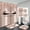Rose Gold, variant on 4PCS Pretty Eyelash Shower Curtain Set Hello Gorgeous Bathroom Decor Set Pink Rose Gold Bathroom Curtains Shower Set with Shower Curtain and Rugs and Accessories