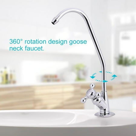 

LYUMO Kitchen Faucet Tap 1/4 Zinc Alloy Kitchen Faucet Tap Chrome Reverse Osmosis RO Drinking Water Filter Faucet Tap