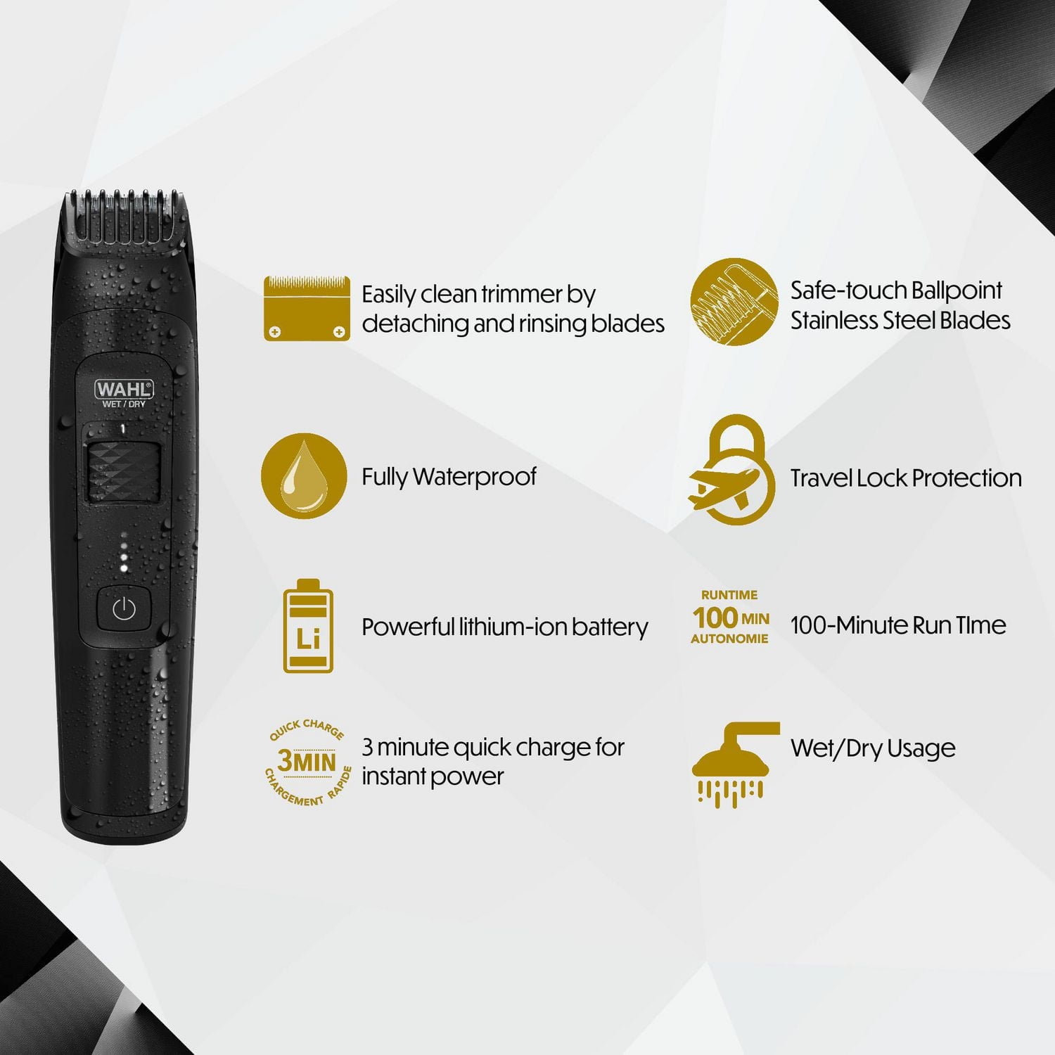 Tondeuse de finition pour le corps Manscaper avec pile lithium-ion - Modèle 3217