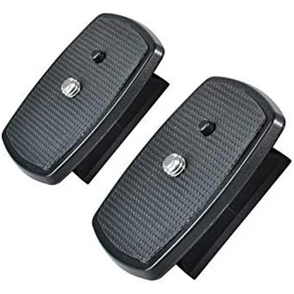 Quick Release Plate, 2Packs QR Plate Replacement for Yunteng 590 Velcon EX-638 Somita Sony VCT Combo Weifeng 43mm (1.69") x 43mm (1.69") Black Black Black