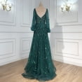 thumbnail image 4 of Vestido de noche de lujo con cuentas de industria pesada dorada, vestido de reina de temperamento sexy de alta sociedad, 4 of 5