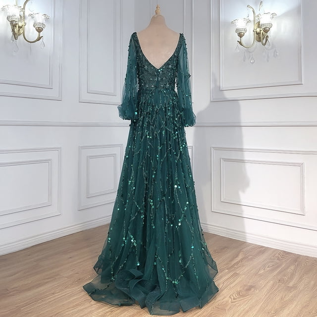 Vestido de noche de lujo con cuentas de industria pesada dorada, vestido de reina de temperamento sexy de alta sociedad