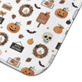thumbnail image 3 of White Halloween Pumpkin Skull Bat Pattern Dish Drying Mat for Kitchen 1 Pack, Ultra Absorbent Microfiber Dishes Drainer Mats,18"x24", 3 of 4
