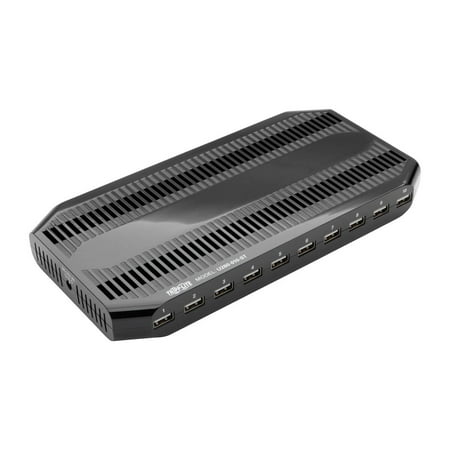 Tripp Lite 10-Port USB Charging Station with Adjustable Storage, 12V 8A (96W) USB Charger Output, Black