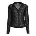 thumbnail image 5 of Self Esteem Juniors Button Front Lace Shirt with Long Sleeves, 5 of 5