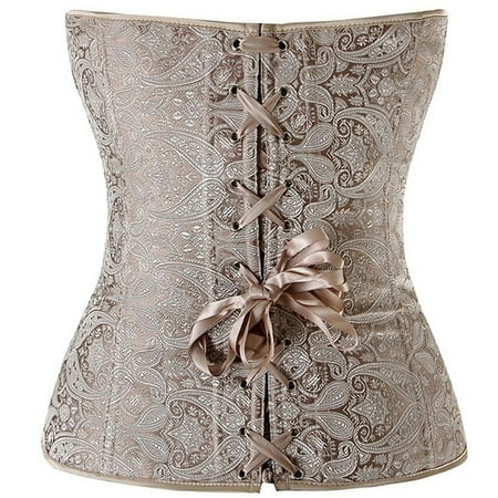 

nsendm Corset Tops For Women Bustier Shapewear Lingerie Lace Waist Push Up Bodysuit Compression Underwear Women High Waist Underwear Gold 6X-Large