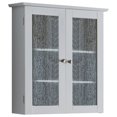 thumbnail image 2 of Jones Organizador de almacenamiento de botiquín de baño de montaje en pared con puerta y estantes de vidrio, madera blanca, contemporáneo Pilaster Designs HABR921, 2 of 2