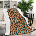 thumbnail image 2 of Comfort Lightweight Flannel Fleece Leopard Print Blanket for Adults - Super Soft Cheetah Blanket for Bed Sofa & Couch Any Season - Brown Leopard Blanket 50x60 inches, 2 of 5