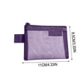 thumbnail image 3 of Vintage Transparent Mesh Coin Purse with Zipper - Mini Travel Pouch for Lipstick, Cards, Keys and Small Essentials - Lightweight Portable Bag for Women, Daily Use, Commuting and Organization, 3 of 6