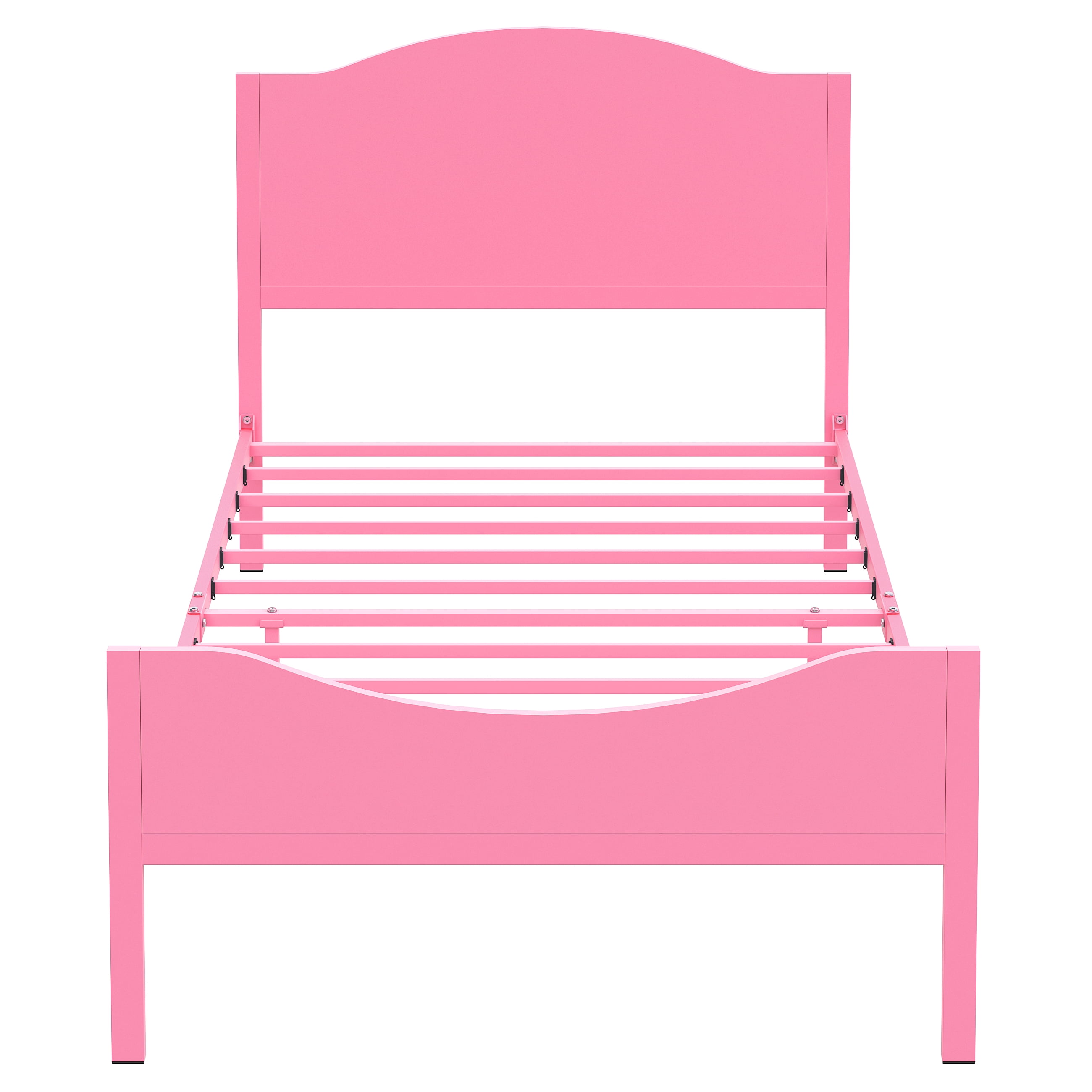 Yoneston Kids Twin Metal Platform Bed Frame with Wood