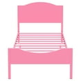 Timy Twin Bed Frame for Girls Pink, Kids Metal Paltform Bed with Wood ...