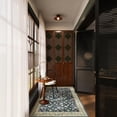 thumbnail image 4 of Toyoso 3'x5' Vintage Floral Area Rug, Midnight Navy & Rose Silicone Carpet, 0.25" Slim Machine Washable Indoor Mat, Low Pile Non-Slip Heritage Pattern Rug for Entryway, Laundry & Office, 4 of 9