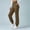 Brown, variant on Women High Waist Jogger Leggings Sevevn Crossover Waistband Soft Stretchy Trousers With Side Pockets, Rich Solid Color Range For Gym Fitness Workout And Daily Casual Active Wear