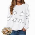 thumbnail image 2 of Towmus Crewneck Sweatshirts for Women Halloween Sweatshirt Casual Long Sleeve Fashion Fall Pullover Tops, 2 of 5