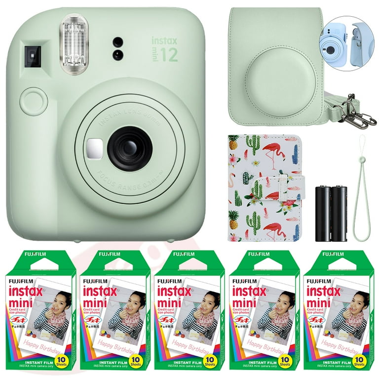 Fujifilm Instax Mini 12 Instant Camera Mint Green, 50 Film Sheets