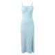 thumbnail image 5 of Vestido largo con tirantes cruzados y abertura alta en el pecho para mujer: informal/formal, elástico, cintura alta, manga corta, dobladillo abierto, tallas S-XXL, mezcla de poliéster y spandex, 5 of 8