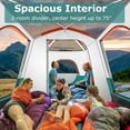 thumbnail image 5 of Gymax 8-Person Camping Tent w/ Porch Large Family Cabin Tent w/ 2 Rooms 2 Doors Green, 5 of 10