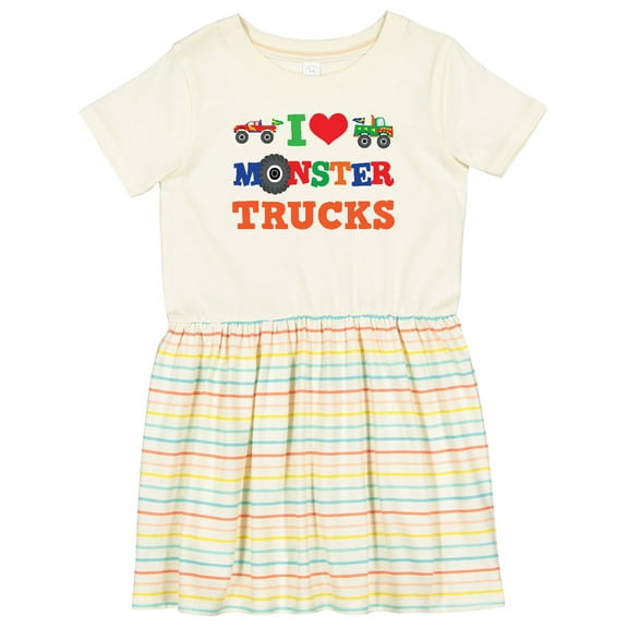 Inktastic I Love Trucks Girls Toddler Dress