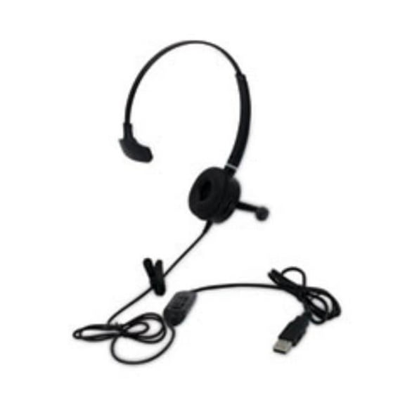 USB Single Ear Headset, Black