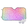 thumbnail image 2 of Lsque Colorful Glitters Car Windshield Sun Shade | Accordion Folding Style Auto Shade for Car Truck SUV Van | Blocks UV Rays Sun Visor Protector | Medium, 2 of 7