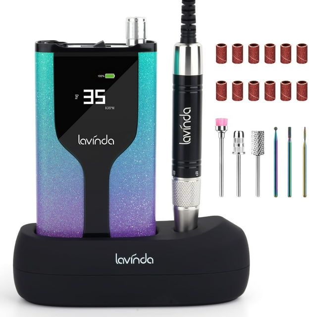 Máquina perforadora de uñas Lavinda Professional 35,000 RPM inalámbrica