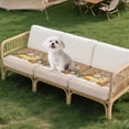 thumbnail image 4 of Xixirimido Couch Cushion Cover Non-Slip Sofa Cover with Elastic Bands Universal Armchair Cushion Slipcover Replacement Furniture Protector, Cat Lemon Butterfly Daisy, 4 of 8