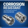 thumbnail image 3 of Garden Hose ¾” Stainless Steel Quick Connect Fittings Plug  Coupler Set, 3 of 9