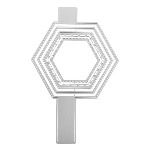 KAKOWELY cutting dies stencil Hexagon Frame Metal Cutting Die Delicate Stencil For Diy Embossing Photo Decorative Paper Die Scrapbooking Card Making Tool5.98"X3.86"X0.04"
