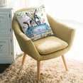 thumbnail image 2 of Throw Pillow Covers 24x24 Inch, Animals Flowers Decorative Pillow Cases for Couch Sofa Bed, Weeping Spring Floral Elegant Pastoral Cotton Linen Square Home Decor Pillowcases with Hidden Zipper, 2 of 7
