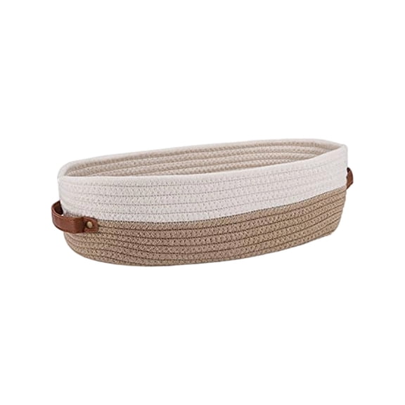 Mecorevxz Weaving Storage Basket Suitable for the Top of Toilet Water Tank Home Decoration and Tidying Basket Suitable for Bathrooms Tables and Counters(B)