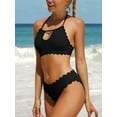thumbnail image 3 of Women Halter Bikini Set Low Waisted Swimsuits Sexy Two Piece Swimwear, 3 of 5