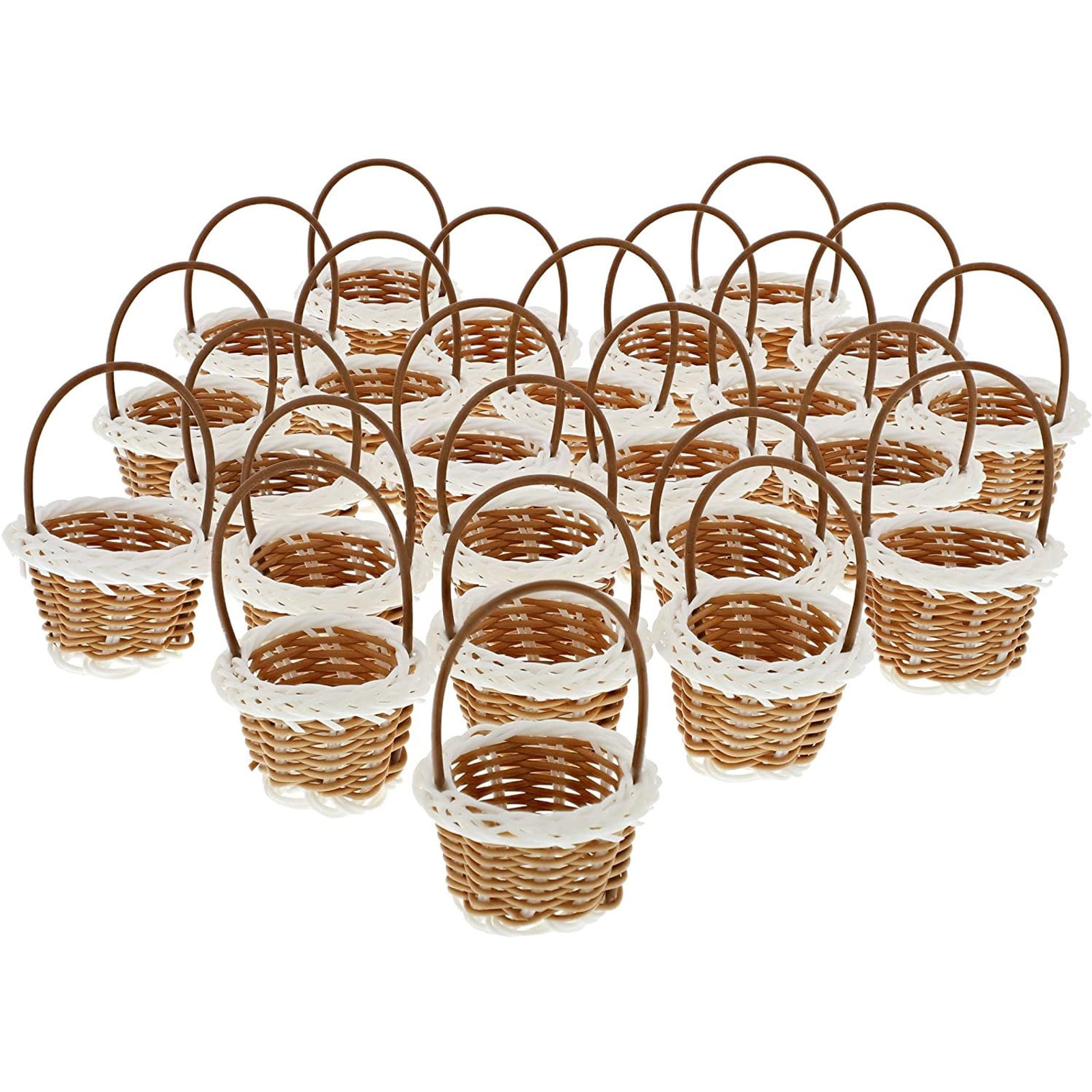 24 CREAM RUSTIC BASKETS HAMPERS GIFTS BULBS PLANTS FLORIST LINED 2 sizes 