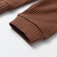 thumbnail image 6 of Newborn Baby Boy Clothes Long Sleeve Romper Solid Pants Outfits Set Brown 6-9 Months, 6 of 6