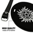 thumbnail image 4 of Supernatural Anti Possession Symbol Round Leather Luggage Card Suitcase Carry-On ID Tag, 4 of 8