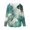 Azure Peacock, variant on Loose Fit Long Sleeve Shirts Octopus Pattern for Women Hooded Pullover Sweatshirt, imitation Waffle Pullover Tops for Fall Autumn