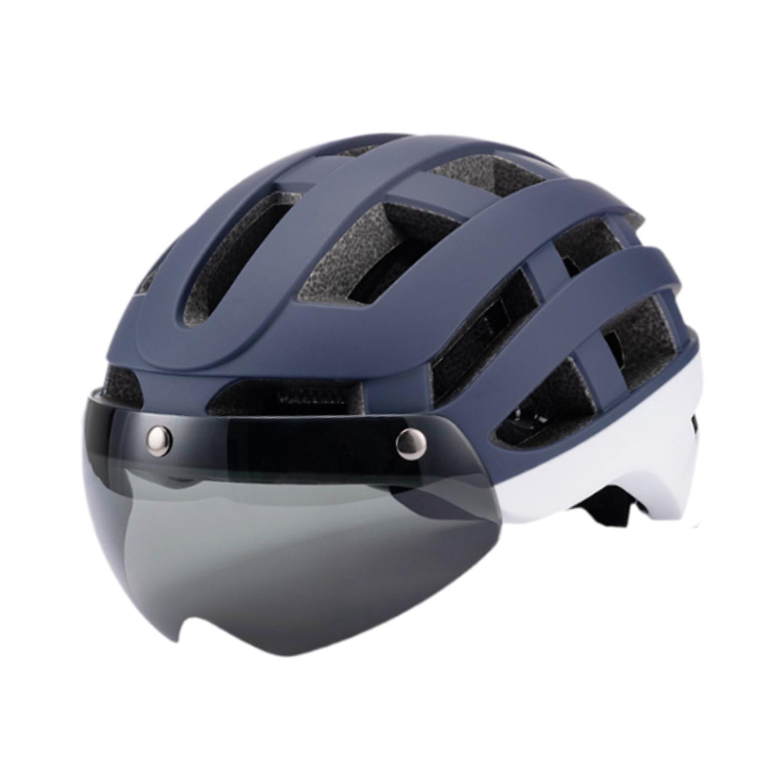 DimyFew Bike Helmet Cycling Helmet Protective Adjustable Chin Strap Sports Helmets Bike Blue White