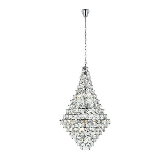 Elegant Lighting Adaline 36 Inch Chandelier In Chrome
