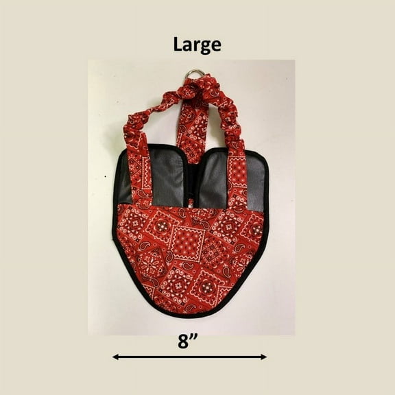 Hen Holster Bird Diaper/Harness with Permanent (Sewn-in) Liner Color: Red Bandana, Size: L (most chickens & ducks)