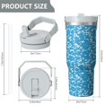 thumbnail image 3 of Camouflage 30oz Handheld Travel Tumbler with Handle – Double Wall Stainless Steel Insulated Cup, Flip Straw Lid, Leak-Proof & BPA-Free for Hot and Cold Drinks – Durable Coffee & Juice Mug White, 3 of 6
