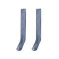 thumbnail image 4 of Milageto Women Knee High Socks over Knee Girls Long Stocking for Dorm Home Study Room Blue, 4 of 7