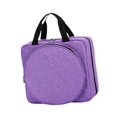 thumbnail image 1 of GUOOL Embroidery Project Bag Sewing Crafts Storage Tote Bag for Floss Hoops Charts Purple, 1 of 9