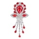 thumbnail image 2 of Broche nupcial de boda exquisito diseño de esmalte de color rojo brillante broche de ramo de mujer 4 piezas para fiesta ANGGREK Otros, 2 of 8